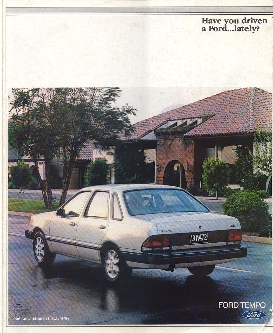 1985 Ford Tempo Brochure Page 9